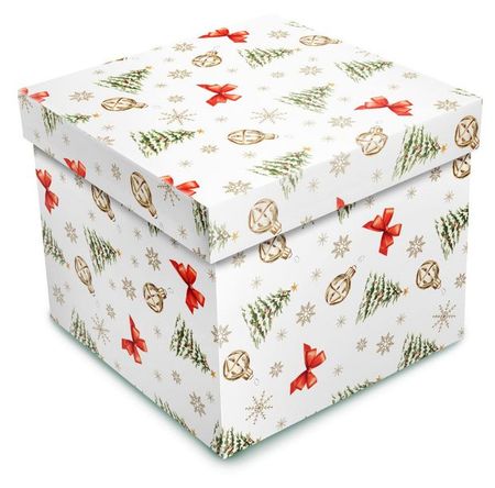 Коробка подарочная Miland Заснеженная елка 17х17х17 см, 1 шт
