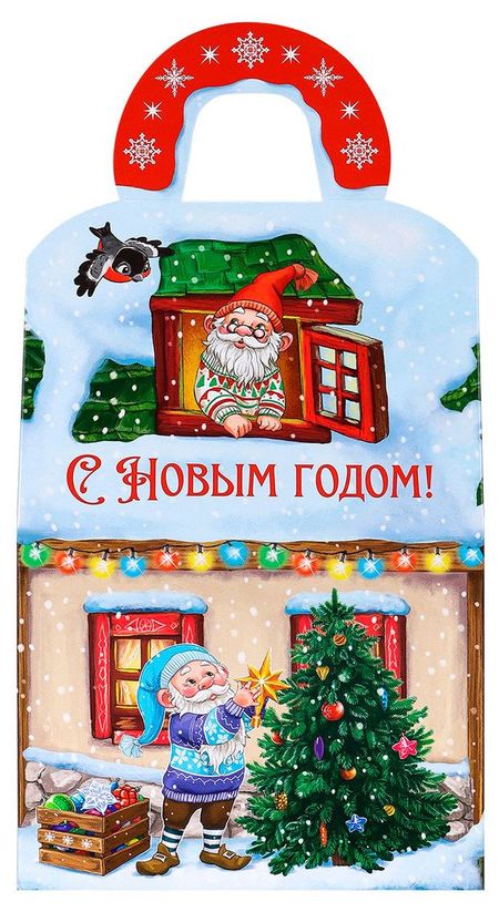 Коробка подарочная для конфет Miland Домик В гостях у гномиков вместимость на 1000 г, 1 шт в ассортименте