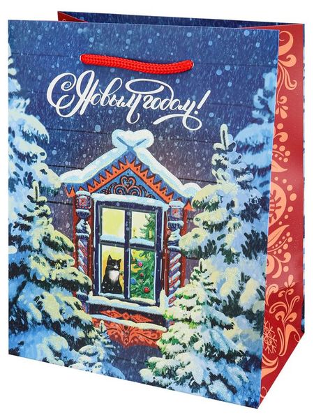 Пакет подарочный Miland Зима 31x40x12 см, 1 шт в ассортименте
