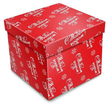 Коробка подарочная Miland С Новым годом 17х17х17 см, 1 шт