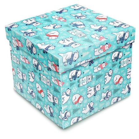 Коробка подарочная Miland Полярные мишки 21х21х21 см, 1 шт