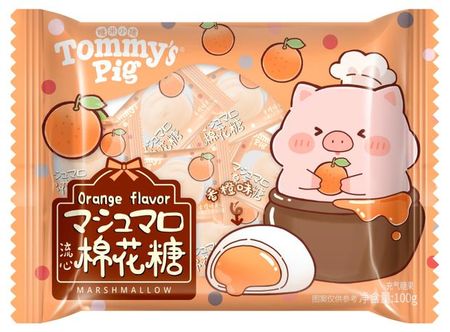 Маршмеллоу Tommy Pig с текучей начинкой апельсин Китай, 100 г маленькие солдаты великой отечественной