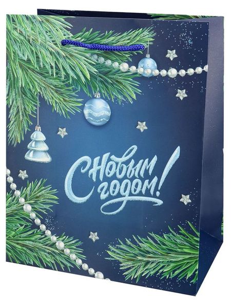 Пакет подарочный Miland Праздничный 26x32x10 см, 1 шт в ассортименте