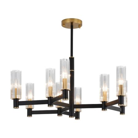 Люстра подвесная Freya Ambra E14 360 Вт 25 кв.м (FR5167PL-09B) для hyundai creta 2015 2016 2019 ированная передняя противотуманная фара регулировка лампы кнопка управления накладка декоративная рамка