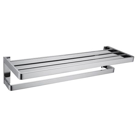 Полка для полотенец Abber Westen 600х210 мм с дополнительной штангой на шуруп нержавеющая сталь хром (AA1758) мария викторовна буряк чтение с увлечением 2 кл метод пос cd мусу фгос буряк компл кн cd планета