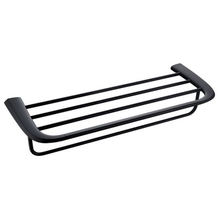 Полка для полотенец Abber Nord 600х225 мм с дополнительной штангой на шуруп нержавеющая сталь черная матовая (AA1554B) мария викторовна буряк чтение с увлечением 2 кл метод пос cd мусу фгос буряк компл кн cd планета