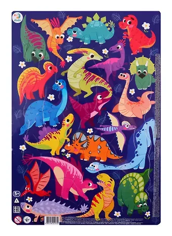 Пазл в рамке Dodo Динозавры 53 элемента
