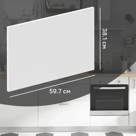 Фасад кухонного шкафа София 59.7x38.1 см KONSENSA ЛДСП цвет белый