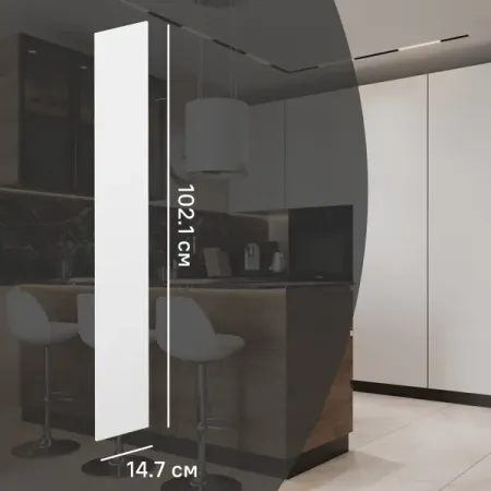 Фасад кухонного шкафа София 14.7x102.1 см KONSENSA ЛДСП цвет белый 1x 42 мм винтажные ручки для обуви ручки для шкафа красочные стеклянные хру ные ручки для кухонного шкафа дверных шкафов