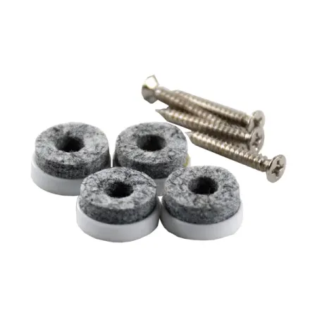 Накладка на мебельные ножки KONSENSA 17 мм круглые шерсть цвет серый 4 шт.