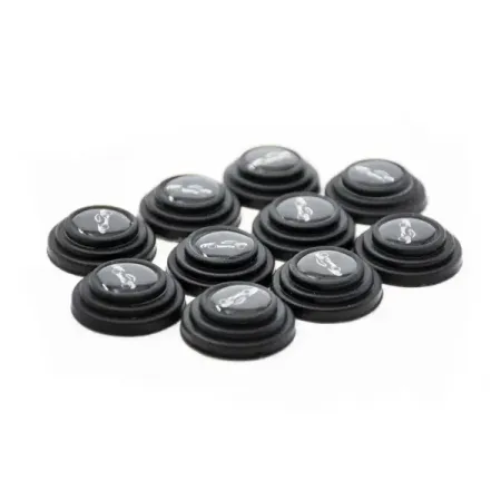 Накладки для автомобильных дверей KONSENSA 20 мм круглые ПВХ цвет черный 10 шт.
