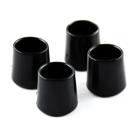 Заглушка на мебельную ножку KONSENSA 12 мм круглые пластик цвет черный 4 шт.
