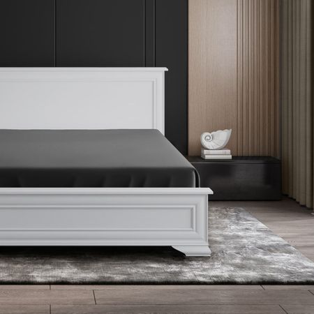 Простыня на резинке Soft Silver Серый космос 180х200х25 см