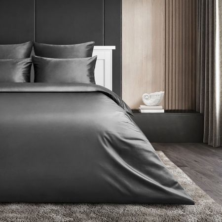 Комплект постельного белья Soft Silver 1,5СП нав. Серый космос