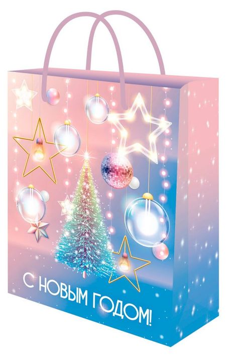 Пакет подарочный Miland Шары 32,4x44,5x10,2 см, 1 шт в ассортименте