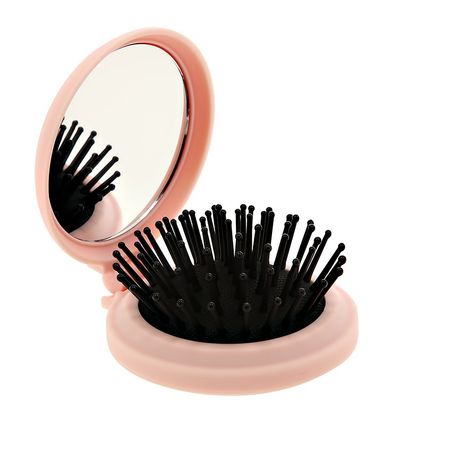 Расчёска для волос с зеркалом Lady Pink светло-розовая