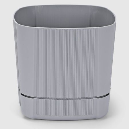 Горшок для цветов Alya Plastik castle d13 см 1.3л серый