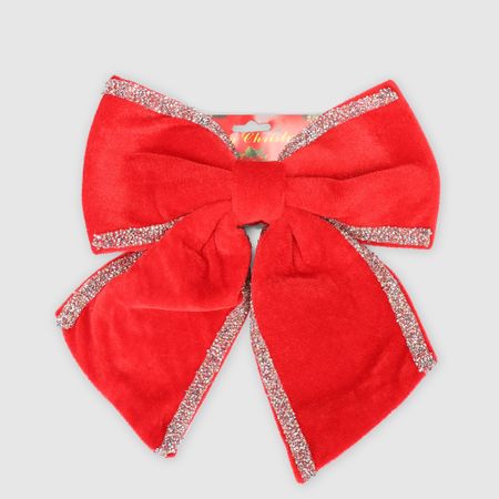 Бант декоративное украшение для ёлки Yiwu E-commerce красный 28х28 см