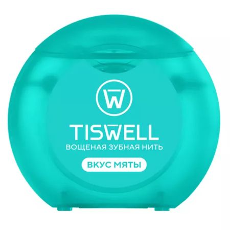 Нить зубная Tiswell вощеная с мятным вкусом 50м нить зубная president classic свежая мята вощеная флосс 50м