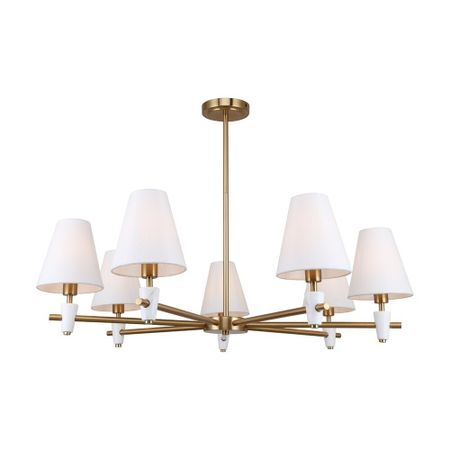 Люстра подвесная Freya Pietra E14 280 Вт 20 кв.м (FR5371CL-07BS) на семи дорогах