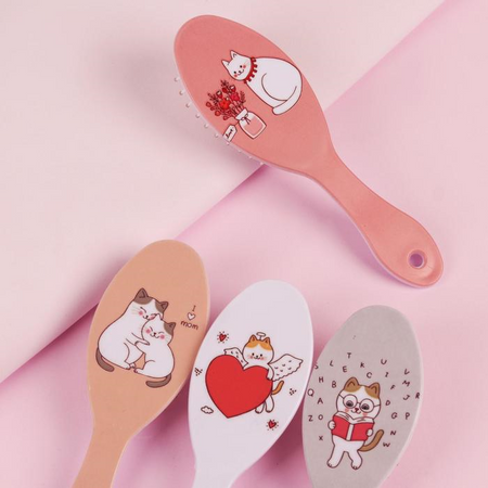 Расческа Queen fair массажная 5,3х17 см рисунок котики МИКС владимир савельев статистика и котики