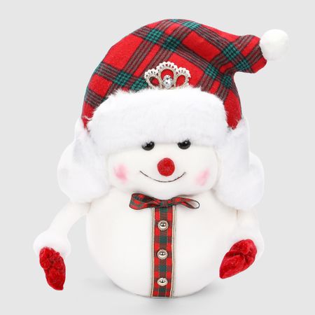 Декоративная фигура James arts снеговик в красной шапке 25х14х32 см