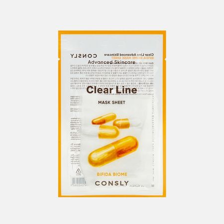 Маска тканевая для лица Consly Clear line Восстанавливающая с пробиотиками 25 мл