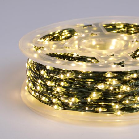 Электрогирлянда новогодняя Best Technology зелёная тёплый белый 1620 Led