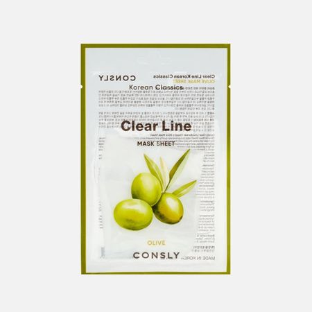 Маска тканевая для лица Consly Clear line Питательная с экстрактом оливы 25 мл