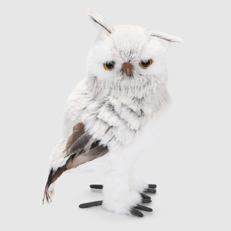 Декоративная фигура James arts сова белая с коричневым 23х18х48 см