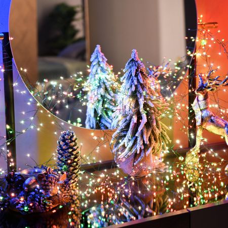 Электрогирлянда новогодняя Best technology 600 LED RGB цветная со стартовым шнуром