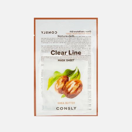 Маска тканевая для лица Consly Clear line Питательная с маслом ши 25 мл