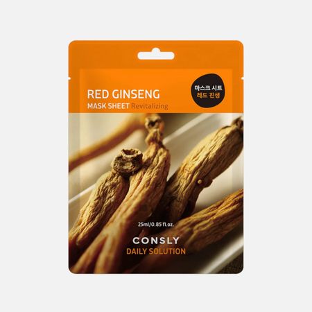 Маска тканевая для лица Consly Daily solution с экстрактом красного женьшеня 25 мл