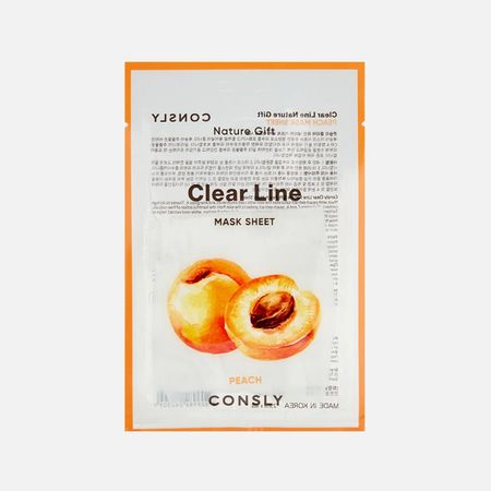 Маска тканевая для лица Consly Clear line Увлажняющая с экстрактом персика 25 мл