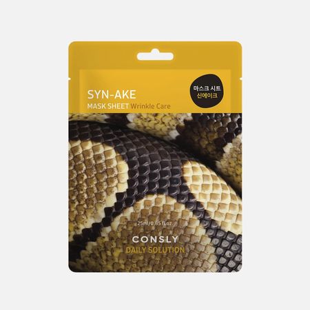 Маска тканевая для лица Consly Daily solution с пептидом Syn-ake 25 мл