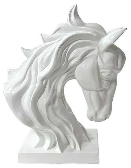 Статуэтка декоративная Вещицы Дивный конь Полирезина белый