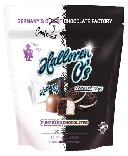 Конфеты Halloren Os с шоколадно-молочной начинкой в молочном шоколаде, 144 г