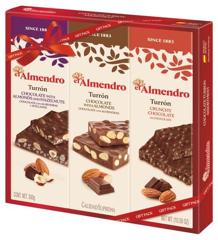 Набор-ассорти туррона El Almendro из 3 видов шоколадного, 300 г