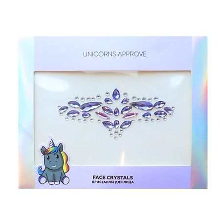 Наклейки для лица UNICORNS APPROVE Кристаллы для лица Barney Face Crystals радужные флюоритовые кристаллы 50 100 г