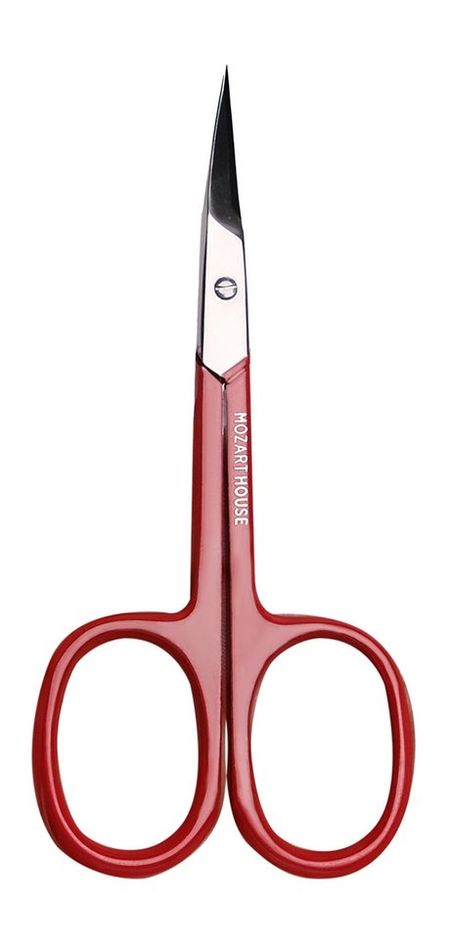 Mozart House Ножницы маникюрные Изогнутые Красные 20 мм