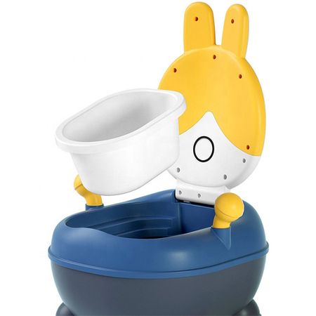 Горшок Sunno детский заяц синий, желтый 36х32,5х53 см игрушки в е тм космической песок микс 3 а и формочка синий желтый красный 510 г