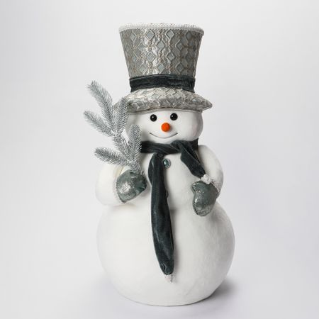 Декоративная фигура James arts снеговик в шарфе 33х33х64 см