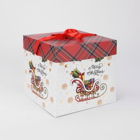 Подарочная коробка Due Esse Christmas Scozza 21,5х21,5х21,5 см