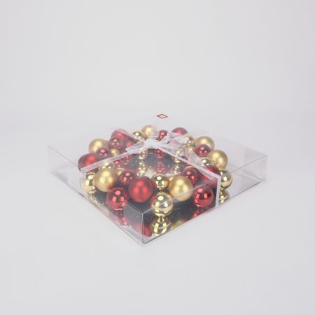 Венок Mercury NY новогодний красно-золотой 34,5x7 см