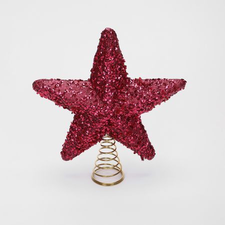 Декоративная верхушка на ёлку Yiwu E-commerce звезда красная 22х19х7 см