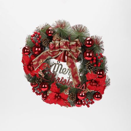 Рождественский венок Yiwu E-commerce красный 50 см