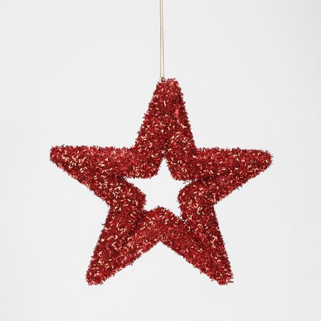Ёлочная игрушка Bizzotto ny Angelica M звезда красная 22 см
