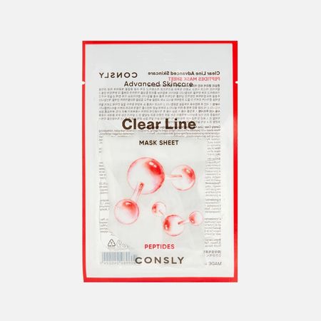 Маска тканевая для лица Consly Clear line Антивозрастная с пептидами 25 мл