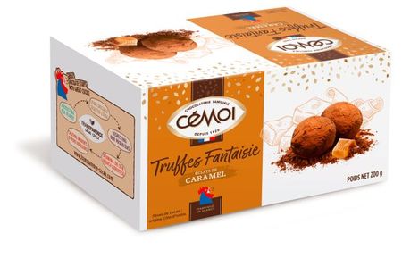 Трюфели шоколадные CEMOI Фантазия со вкусом и кусочками карамели, 200 г