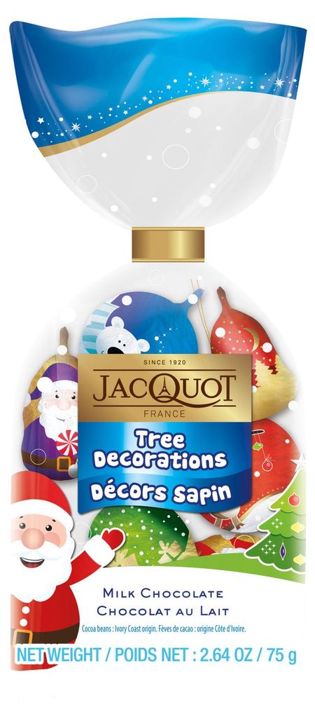 Шоколад фигурный Jacquot Елочные игрушки, 75 г